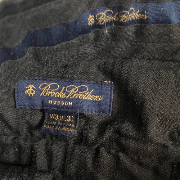 Vintage Brooks Brothers Wide Wale Corduroy Pants Men's 35x30 Actual 34x39 Black - Picture 6 of 11